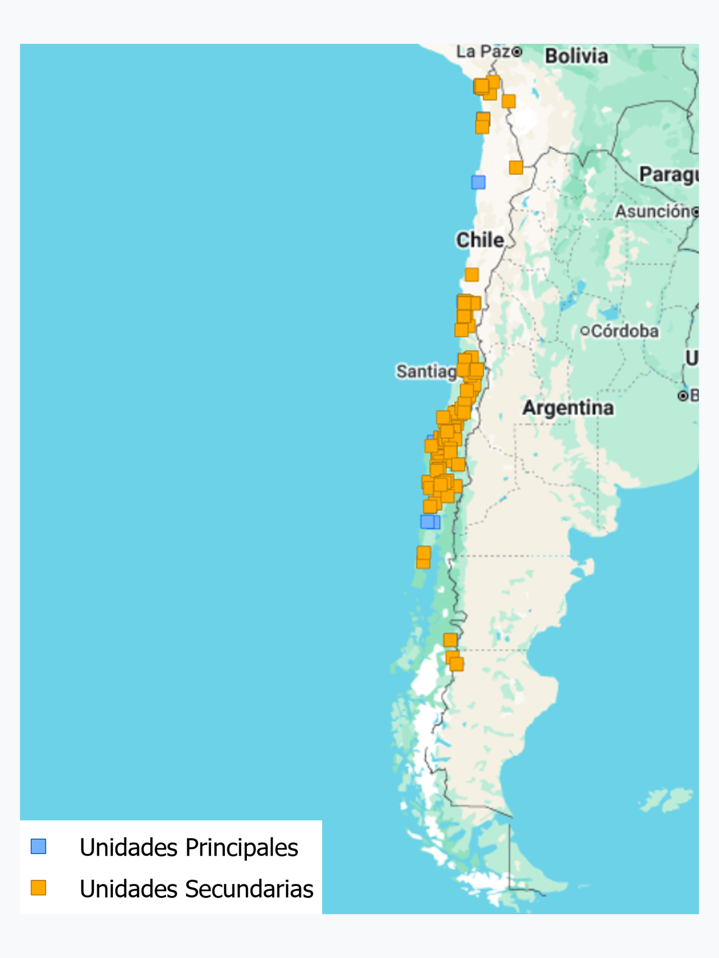 Localización de Proyectos de Innovación del sector Silvoagropecuario financiados por FIA, Año 2025